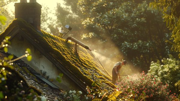 Méthodes efficaces pour un démoussage de toiture impeccable