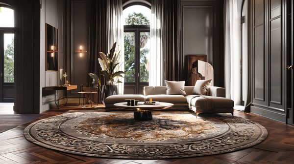 Tapis rond 300 cm : guide d'achat et style